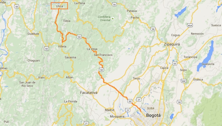 utica-mapa-ruta-desde-bogota